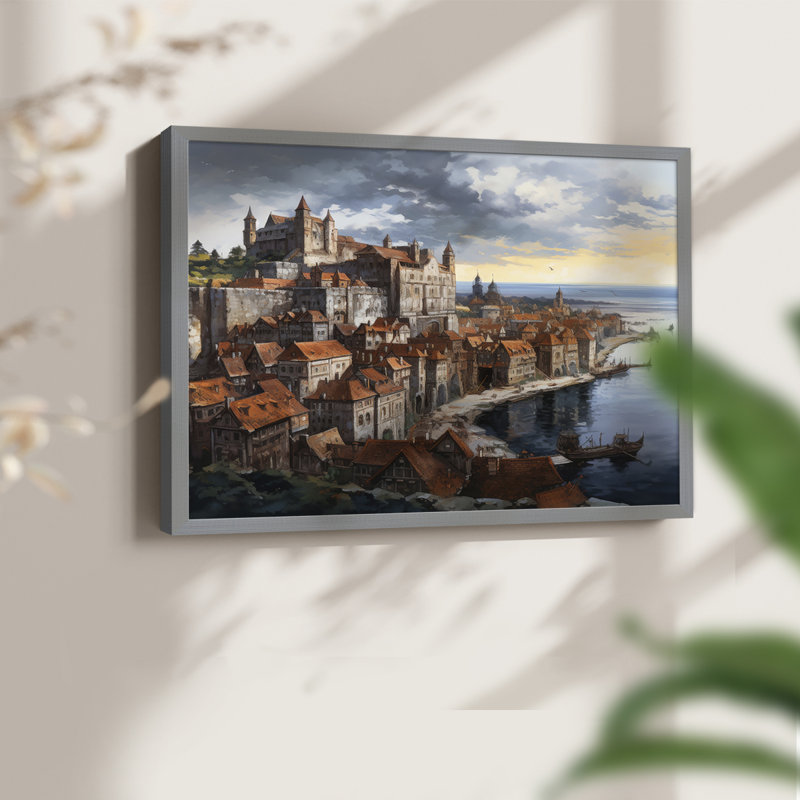 Paysage - Lxxxvi - Reproduction encadrée - Restickable, H 8 po x l 10 po, Gris