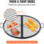 Barbecue pliable pour foyer d'extérieur 36 po pour griller les côtes et les légumes avec support