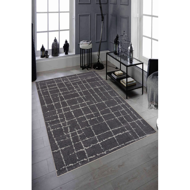 Tapis écologique, 100% polyester, 650 g / m², antibactérien, antidérapant à pois en PVC | Lavable à la machine, impression numérique | Parfait pour le salon, la chambre à coucher et les aires de jeux