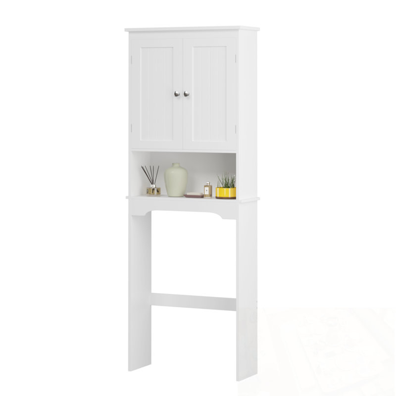 Armoire de rangement avec portes doubles et tablettes ouvertes