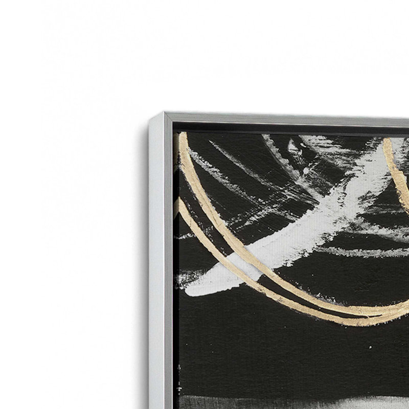 «Ripple Trace II» par Melissa Wang, reproduction d'art, Argent argent, «Floater», reproduction encadrée sans passe-par