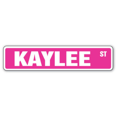 Pièce pour nom d’enfant Kaylee Street Sign