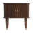 Mid-Century Walnut Nightstand Luxury Dark Walnut Veneer Bedside Table with Brass Accents and Sliding Tambour Doors