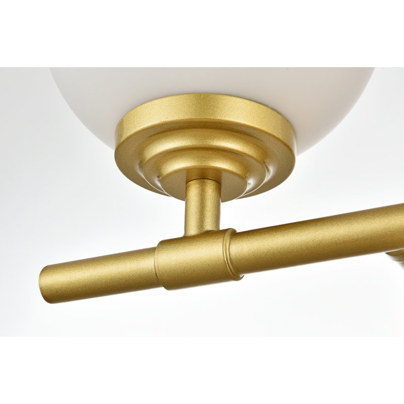Applique murale de salle de bain à intensité variable Caillier, Laiton, H 10 po x l 15 po x P 15 po, 2 lumières