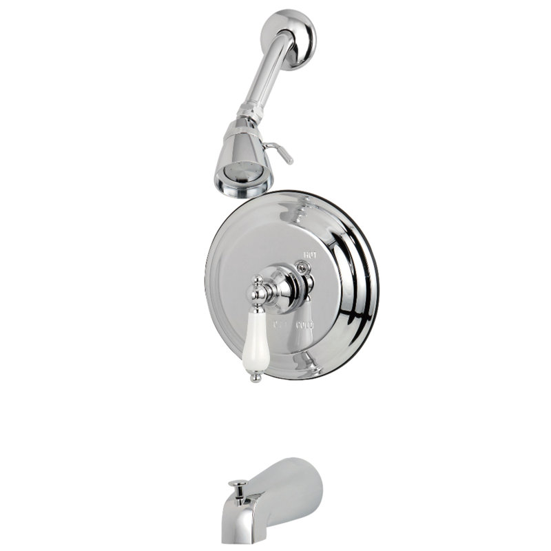 Robinet de baignoire et douche à pression équilibrée Kingston, Chrome poli, 7