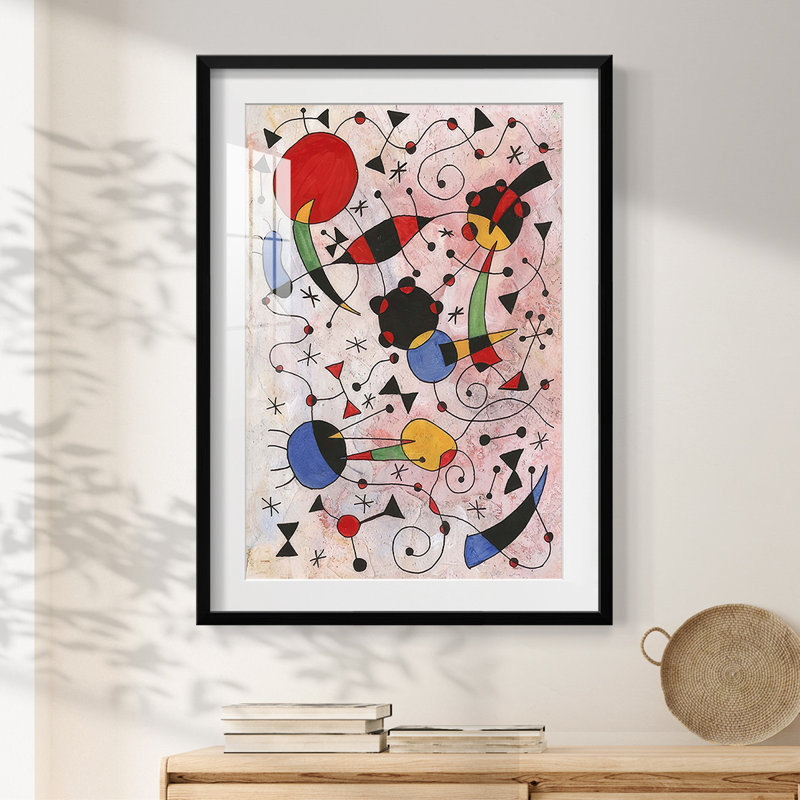 Miro Memoirs I - Impression encadrée, H 28,5 po x l 20,5 po, Noir
