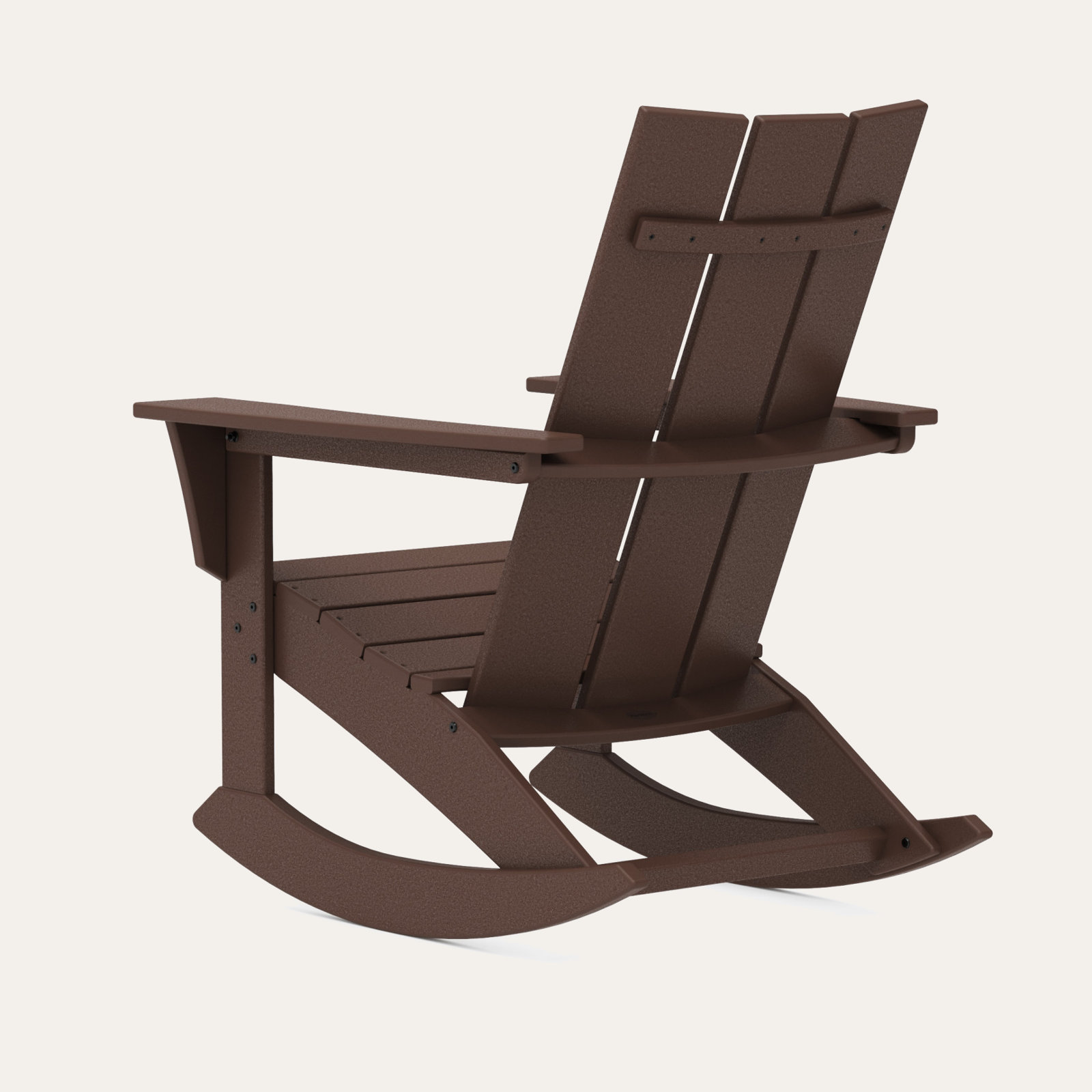 POLYWOOD® Modern Rocking Adirondack Chair, Mahogany