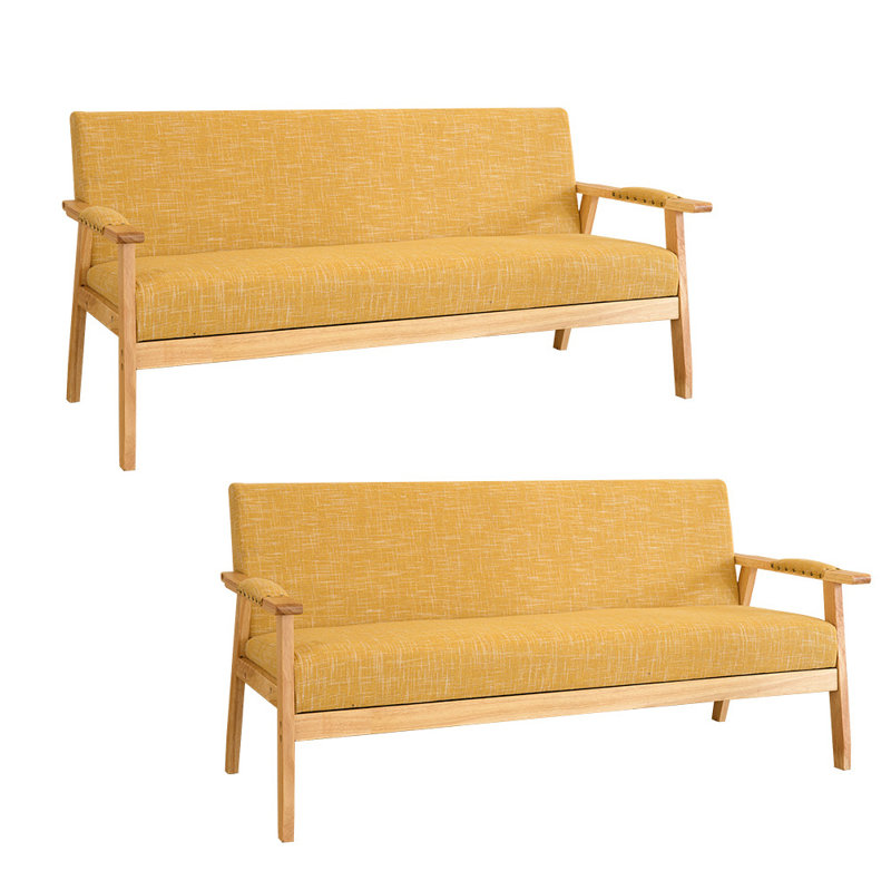 Ruggero Upholstered 63'' Settee, Yellow