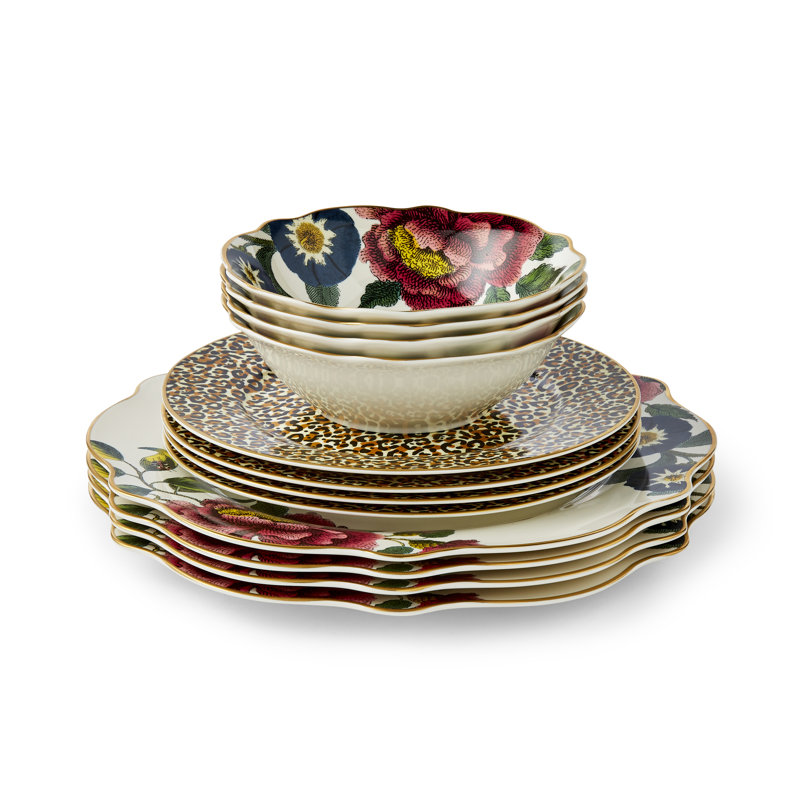 Creatures of Curiosity 12 Piece Dinnerware Set, Service for 4
