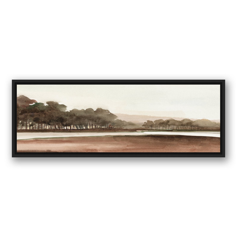 Campagne chaleureuse sur toile, H 13,75 po x l 37,75 po x P 1,75 po, Cadre flottant