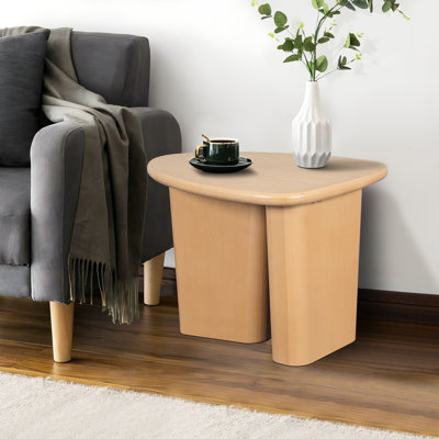Table d'appoint de table effilée en bois naturel - matériau, 30,31 po Profondeur de l'emballage, fabrication stable, semblable au bois, et stable, l 21,27 po x P 25,43 po, installation rapide