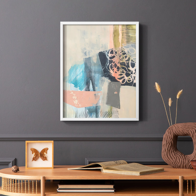 Reductive I Framed Print - Solid Wood, 20" H x 16" W, White