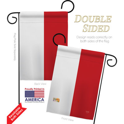 Double Sided 18.5'' H x 13'' W Polyester Flag Set