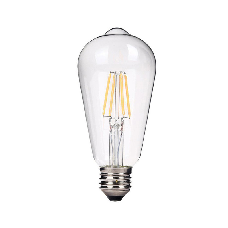 4 ampoules à DEL (intensité équivalente à 40 watts) ST64, intensité variable, culot blanc chaud (2700K) E26 / Meduim (standard)