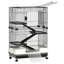 Cage à 4 niveaux avec roulettes pour petits animaux