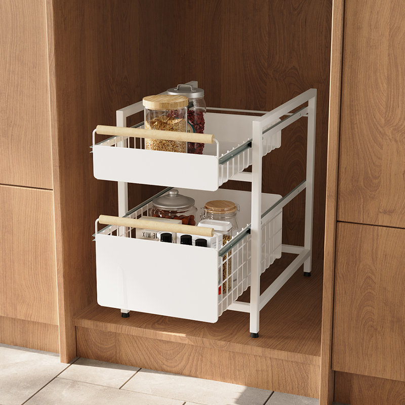 Spice Rack, 42cm H x 39cm W x 29.5cm D, White