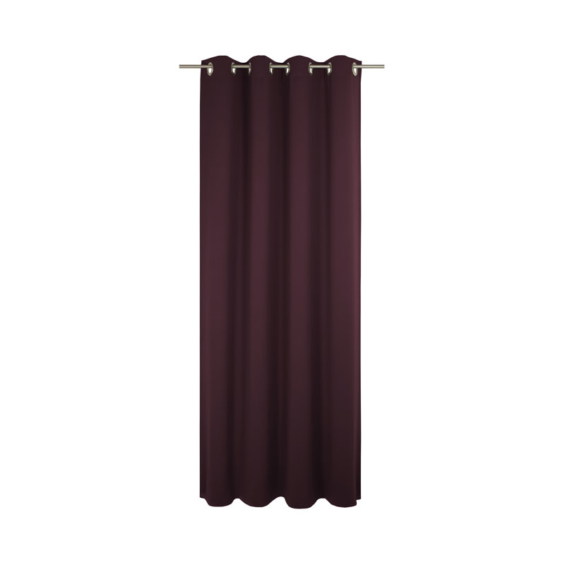 Newbury Room Darkening Eyelet Curtain Panel Panel, 145cm H x 132cm W, Aubergine