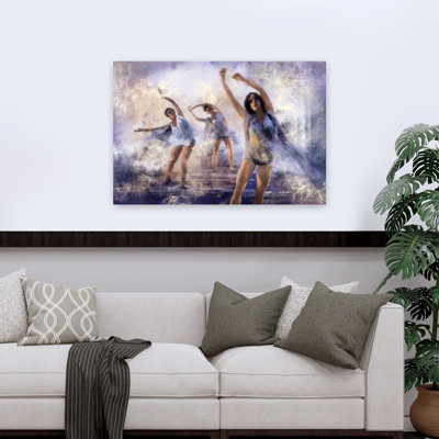 Affiche murale abstraite contemporaine et élégante représentant des danseuses gracieuses