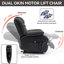 Fauteuil inclinable électrique à deux moteurs avec réglage à 8 points et chauffage lombaire de taille moyenne Infinity-935130983