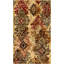Tapis rouge / crème à motif abstrait Eelijah-86600466