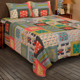 Charleston Farmhouse Farmhouse / Country Cotton Machine Woven Patchwork Quilt