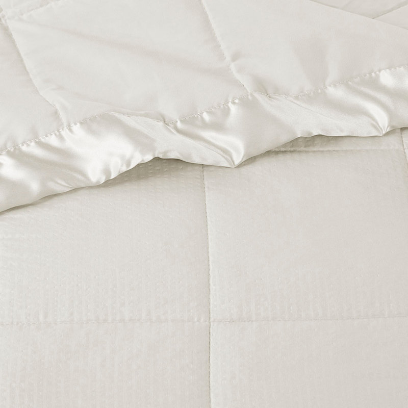 Couverture en duvet synthétique surdimensionnée, Ivoire ivoire, Grand lit