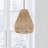 1 - Light Kitchen Single Steel Dimmable Woven Rattan Pendant UL Certified-199332382