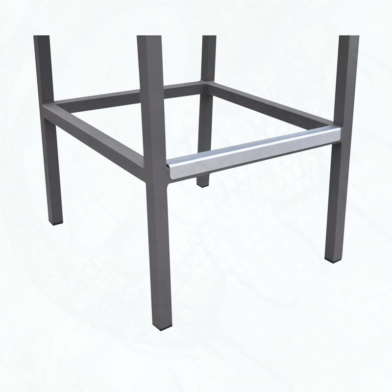 Noverra Outdoor Patio Barstool with PVC-coated polyester Sling and Wood Accents