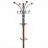 73" Tall Chrome And Wood Coat Rack-493401488
