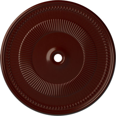 Endurathane Nevio Ceiling Medallion, 51 1/8"OD x 3 5/8"ID x 1 1/2"P (Fits Canopies up to 4 3/4"), Hand-Painted Brushed Mahogany Finish