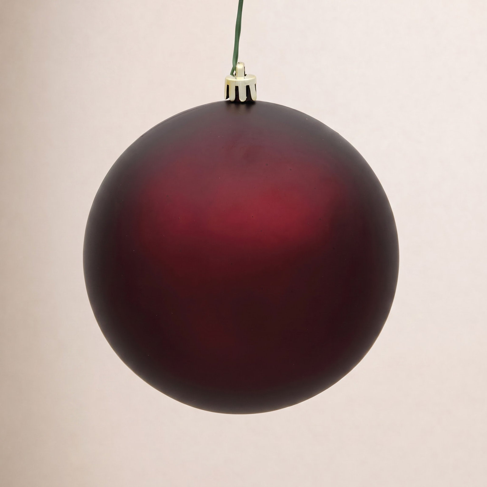 Shatterproof Bauble, 3" H x 3" W x 3" D, Burgundy Matte