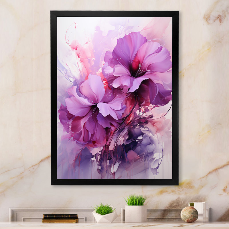 Magenta Melody II - impression, Cadre photo noir, H 20 po x l 12 po x P 1 po