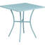 Ensemble de table de patio intérieur / extérieur en acier de qualité commerciale 28 po avec 4 chaises carrées Meranda-24678896