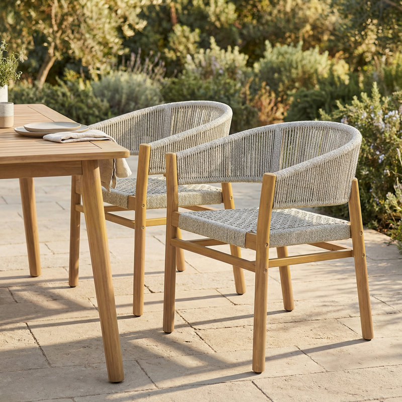 Ensemble de chaises d'extérieur pour 2 personnes, Does Not Apply, Natural,Teak