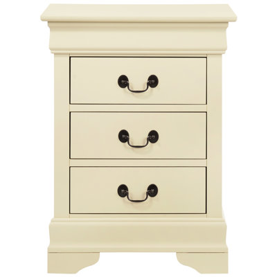 Beige Nightstand With Three Drawer Functionality For Bedroom - 29" H X 21" W 16" D, Fully Assembled, Classic Style, Simple Maintenance Procedures To Undertake Drawers Organization Easy Workflow