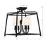 Plafonnier forgé noir 4 lumières Sylvan