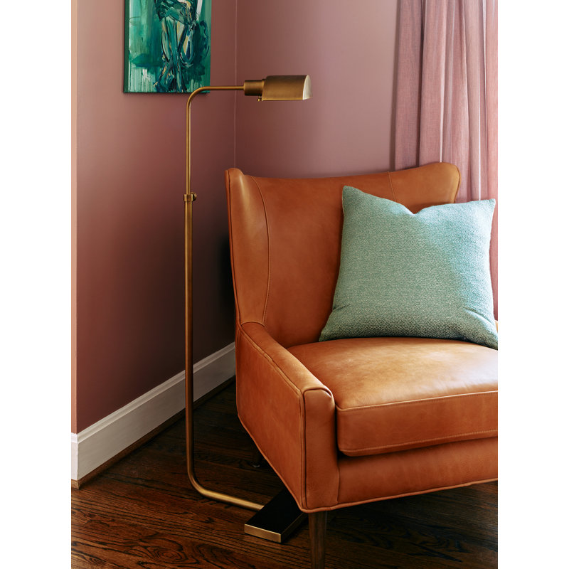 Koleman Pharmacy Floor Lamp, Aged Natural Brass