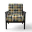 Chaise à accoudoirs rembourrée noire et crème Sophistication I - Hygge & Scandinavian