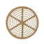 Table d'appoint en osier avec structure en cage pour un décor extérieur, durable et sans assemblage requis.