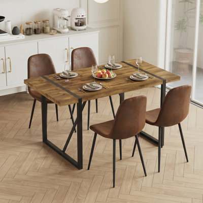 Ensemble de salle à manger 5 pièces avec chaises rembourrées