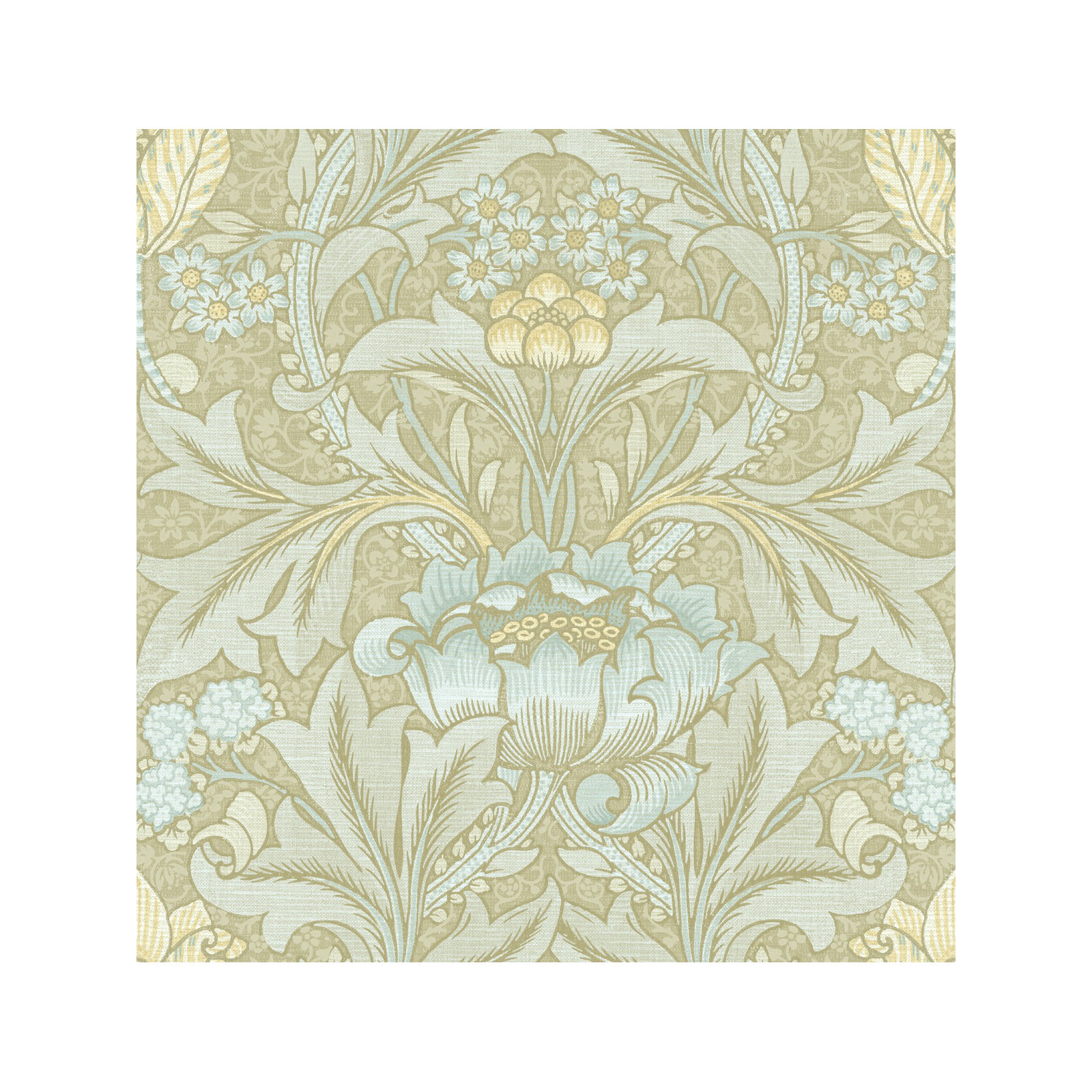 Rihanon Floral Roll, Brass/Ice Blue