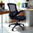 Flip Mesh Back Office Task Chair with Flip Up Arms, Black Fabric Seat