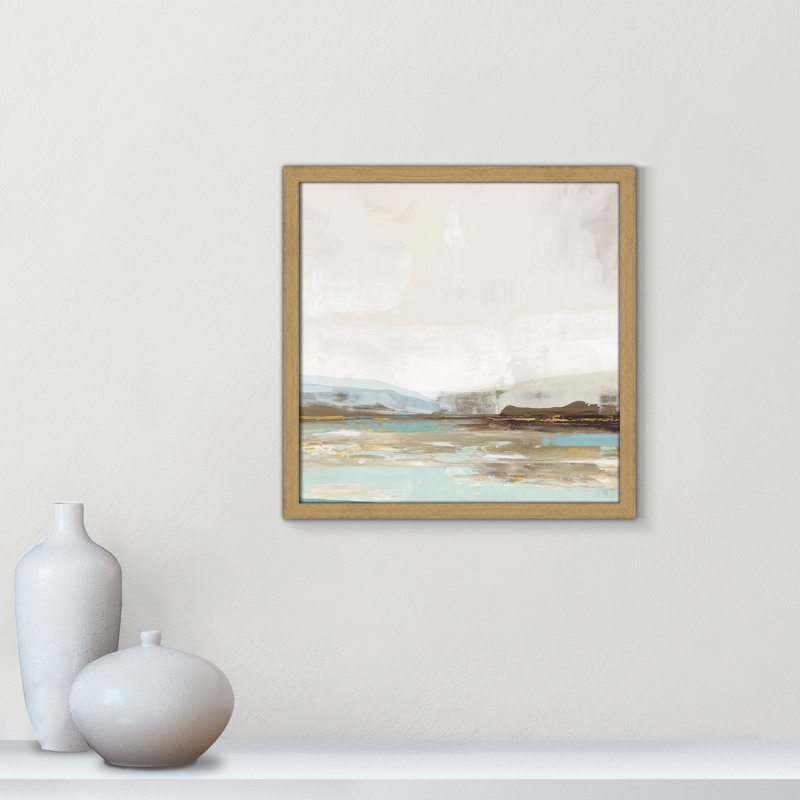«Vibrance of Blue Print» par Allison Pearce, Papier avec cadre naturel naturel, Pas de tapis, H 17 po x l 17 po x P 0,75 po