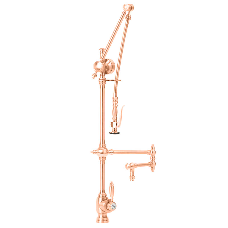 Gantry Kitchen Faucet, Antique Brass, Without Soap Dispenser