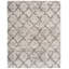 Deauville Geometric Machine Made Power Loom Polypropylene Area Rug in Grey/Ivory-743600638