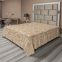 Gris anthracite et sable / motif floral