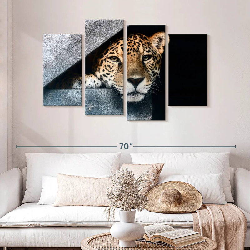 Peeking Jaguar, 32"H x 52"W