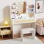 Ensemble de coiffeuse avec tabouret et tiroirs-2083476438