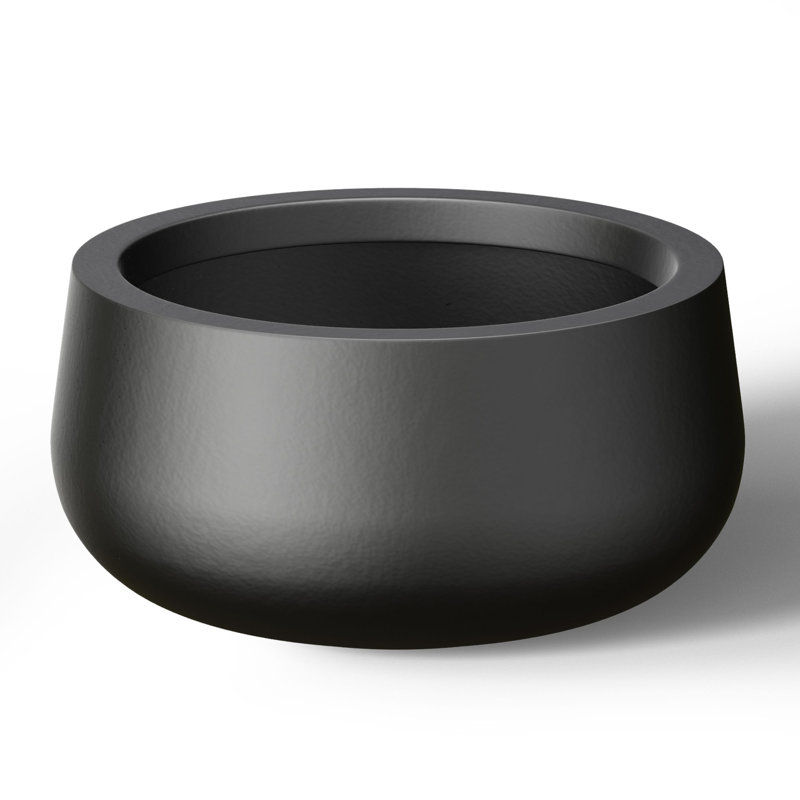 Renfrew Handmade Pot Planter, 5.91" H x 11.81" W x 11.81" D, Charcoal Black