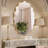 Scalloped Oval Metal Wall Mirror-482666980-482666987